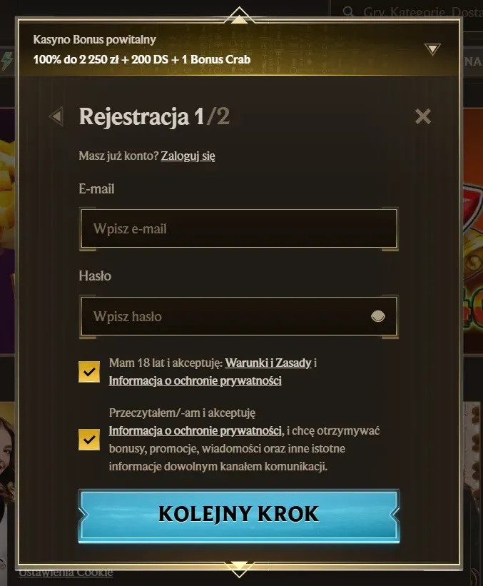 realz casino logowanie